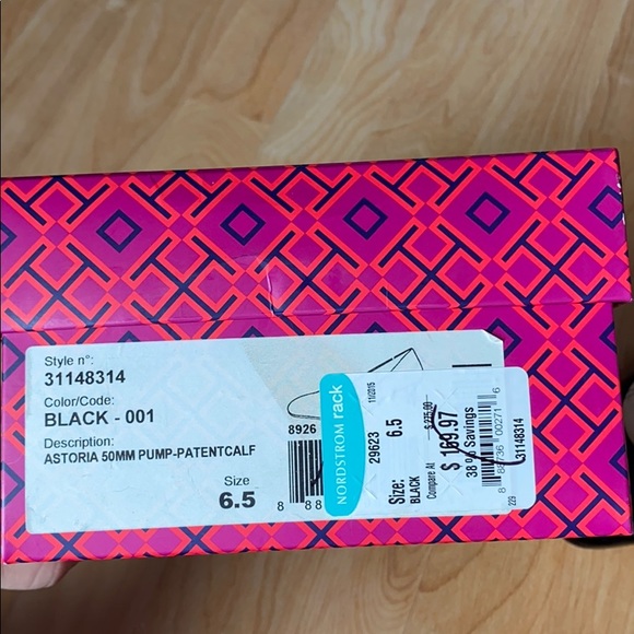 EC Tory Burch Black Leather Pump Women’s Size 6.5 - Picture 8 of 9